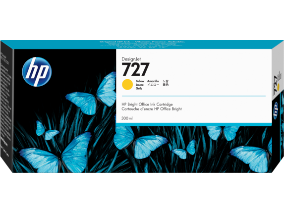 CARTUCHO HP 727 300ML YELLOW F9J78A