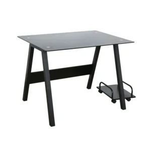 ESCRITORIO OFICINA NEGRO CON PORTA CPU FERRINI 120X60X76 CM